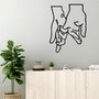 Wallity Pinky Love Escultura de pared en Negro